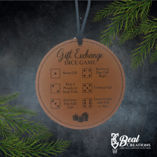 Gift Exchange Dice Game Ornament White Elephant Family Game Christmas Party 3
