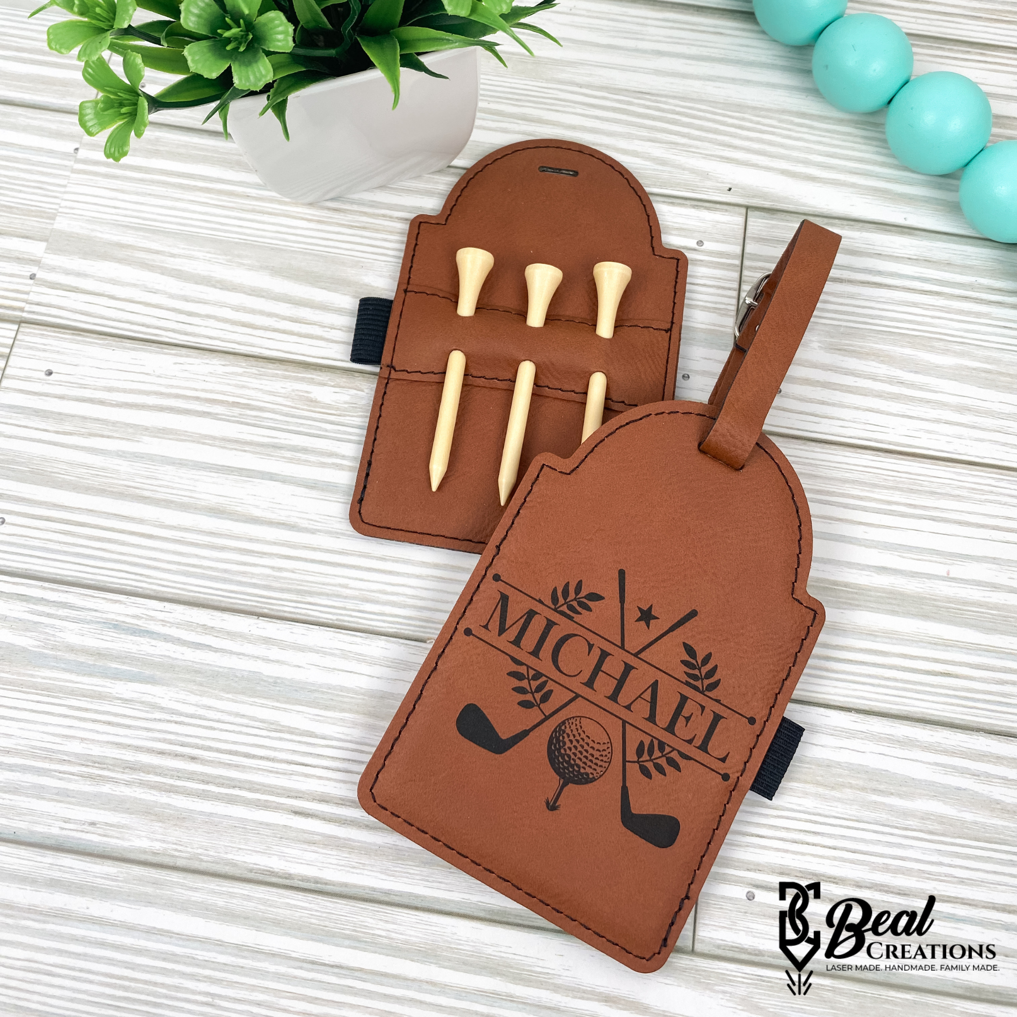 Personalized Golf Tee Tags Gift for Dad Husband Brother Grandpa 3