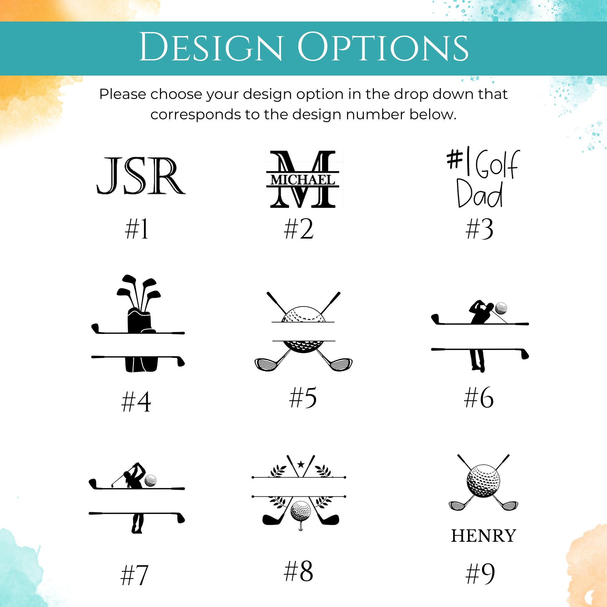 Personalized Golf Tee Tags Gift for Dad Husband Brother Grandpa 4