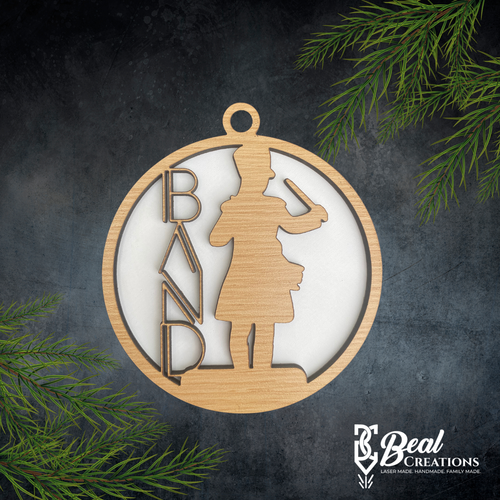 Personalized Marching Band Ornaments for Kids High School Instrument Clarient Oboe Cymbals Drum Flag Line Flute Sax Trombone Trumpet Tuba 11
