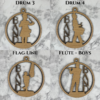 Personalized Marching Band Ornaments for Kids High School Instrument Clarient Oboe Cymbals Drum Flag Line Flute Sax Trombone Trumpet Tuba 4