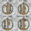 Personalized Marching Band Ornaments for Kids High School Instrument Clarient Oboe Cymbals Drum Flag Line Flute Sax Trombone Trumpet Tuba 5