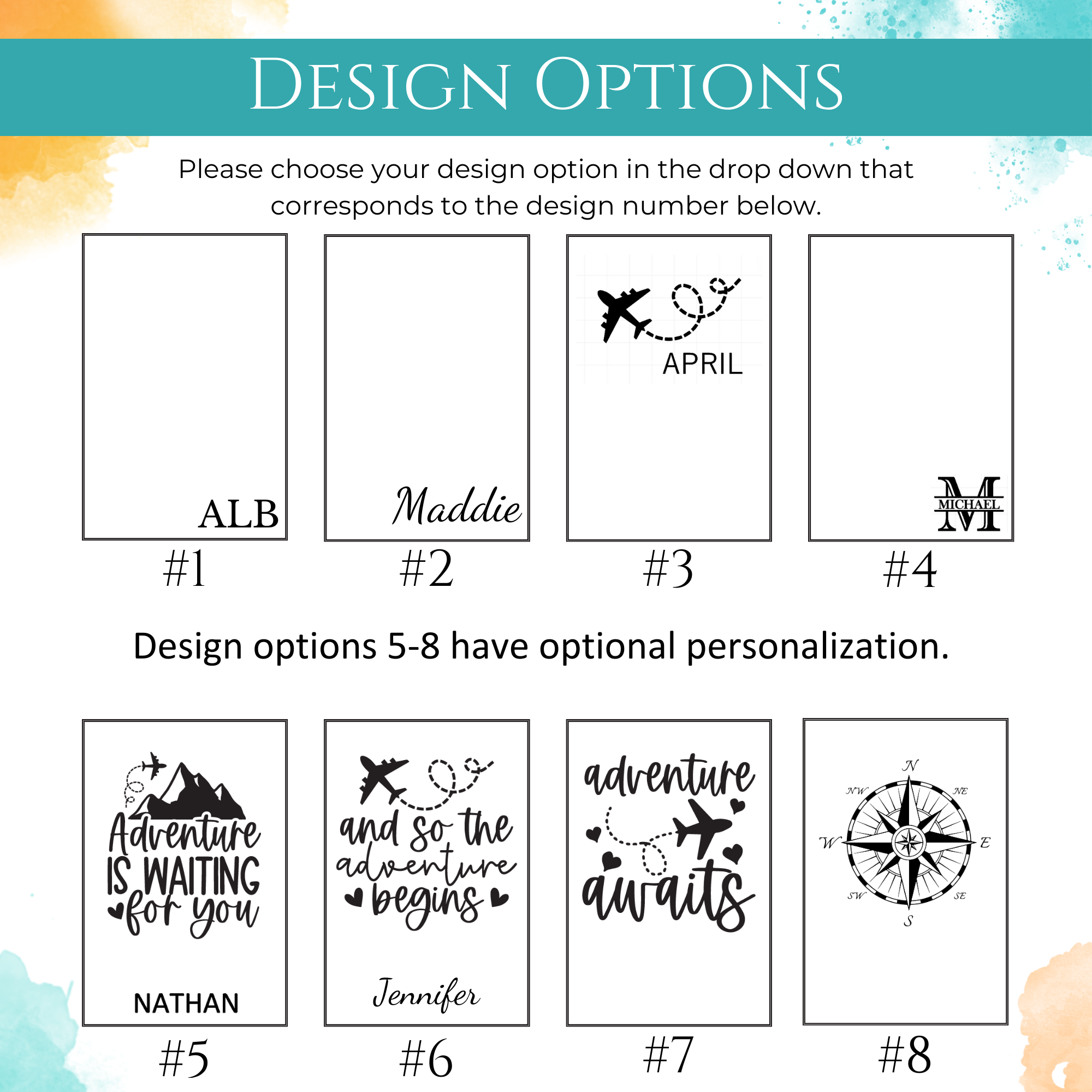 Personalized Passport Holder Luggage Tag Graduation Birthday Christmas Engagement Wedding Anniversary Gift 3