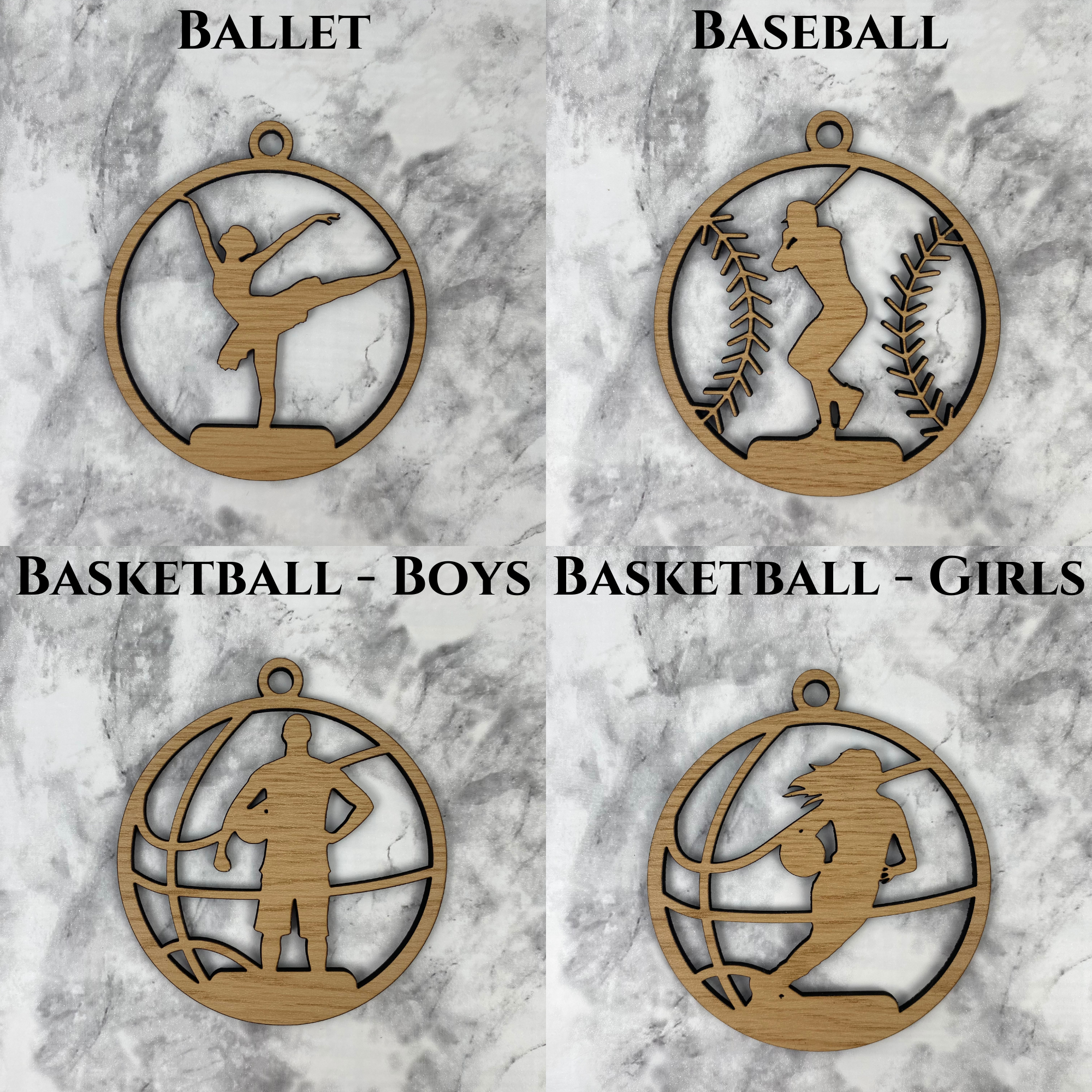 Personalized Sports Ornaments for Kids Team Gift Ballet Dance Baseball Basketball Boys Girls