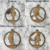 Personalized Sports Ornaments for Kids Team Gift Cheer Cheerleading Field Hockey Football Girls Boys