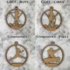 Personalized Sports Ornaments for Kids Team Gift Golf Gymnastics Vault Boys Girls