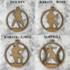 Personalized Sports Ornaments for Kids Team Gift Hockey Karate Softball Boys Girls