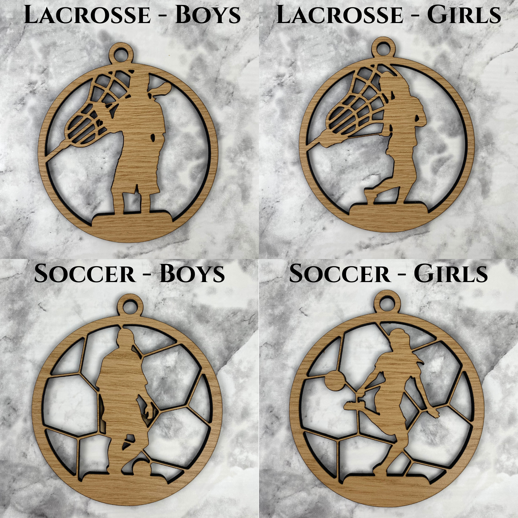Personalized Sports Ornaments for Kids Team Gift Lacrosse Soccer Boys Girls