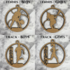Personalized Sports Ornaments for Kids Team Gift Tennis Track Boys Girls