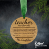 Personalized Teacher Definition Ornament Christmas Gift from Student 1