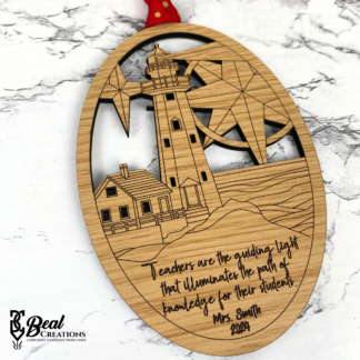Personalized Teacher Ornament Lighthouse Guiding Light Student Christmas Gift Beautiful Keepsake 3