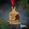Personalized Teacher Ornament Smart Cookie Thank you Student Christmas Gift Gingerbread Man 2