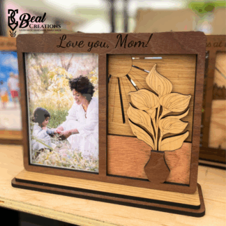Wooden Love You Mom Frame Photo Picture Mother Gift