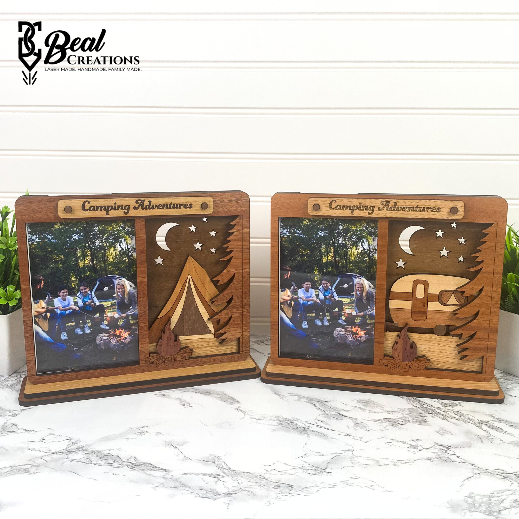 Wooden Tent RV Camping Frame Photo Picture Vacation Gift