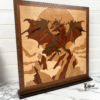 Mini Wooden Dragon Art Shelf Decor Inlay Wood Artisia Marquetry 2