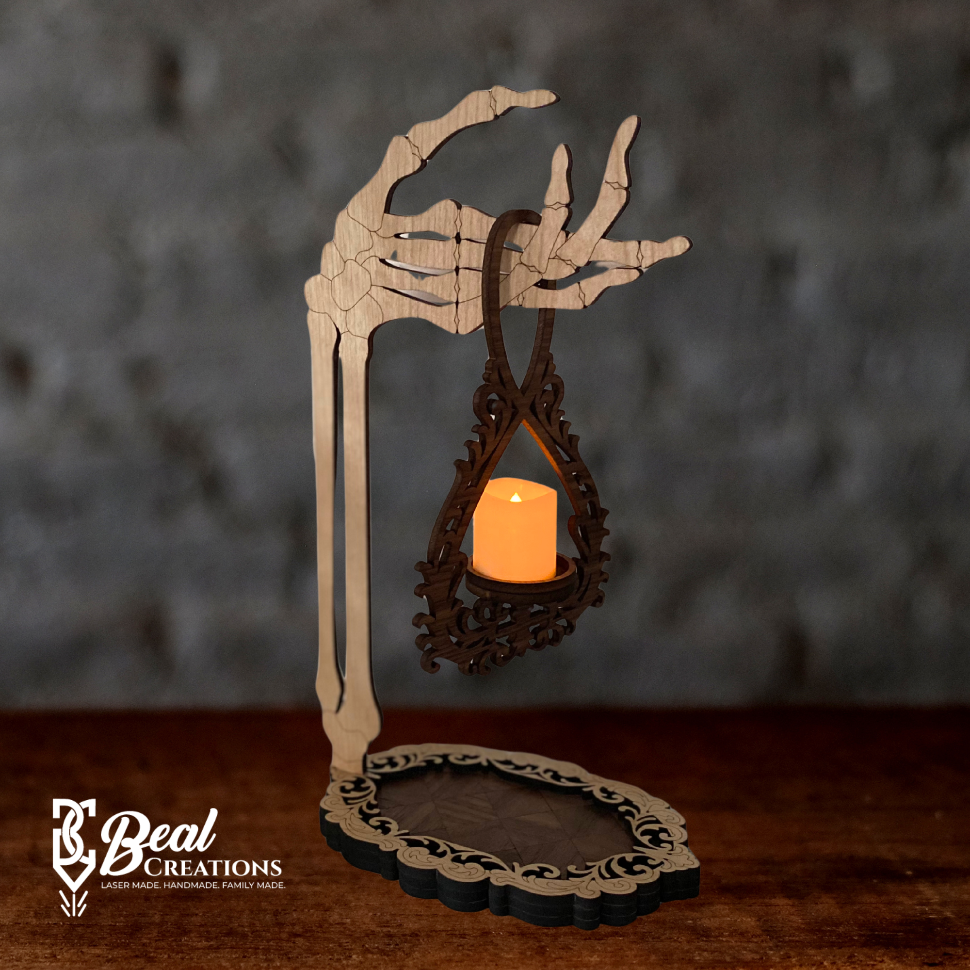 Skeleton Candle Holder Halloween Decoration Spooy Season Fun 1