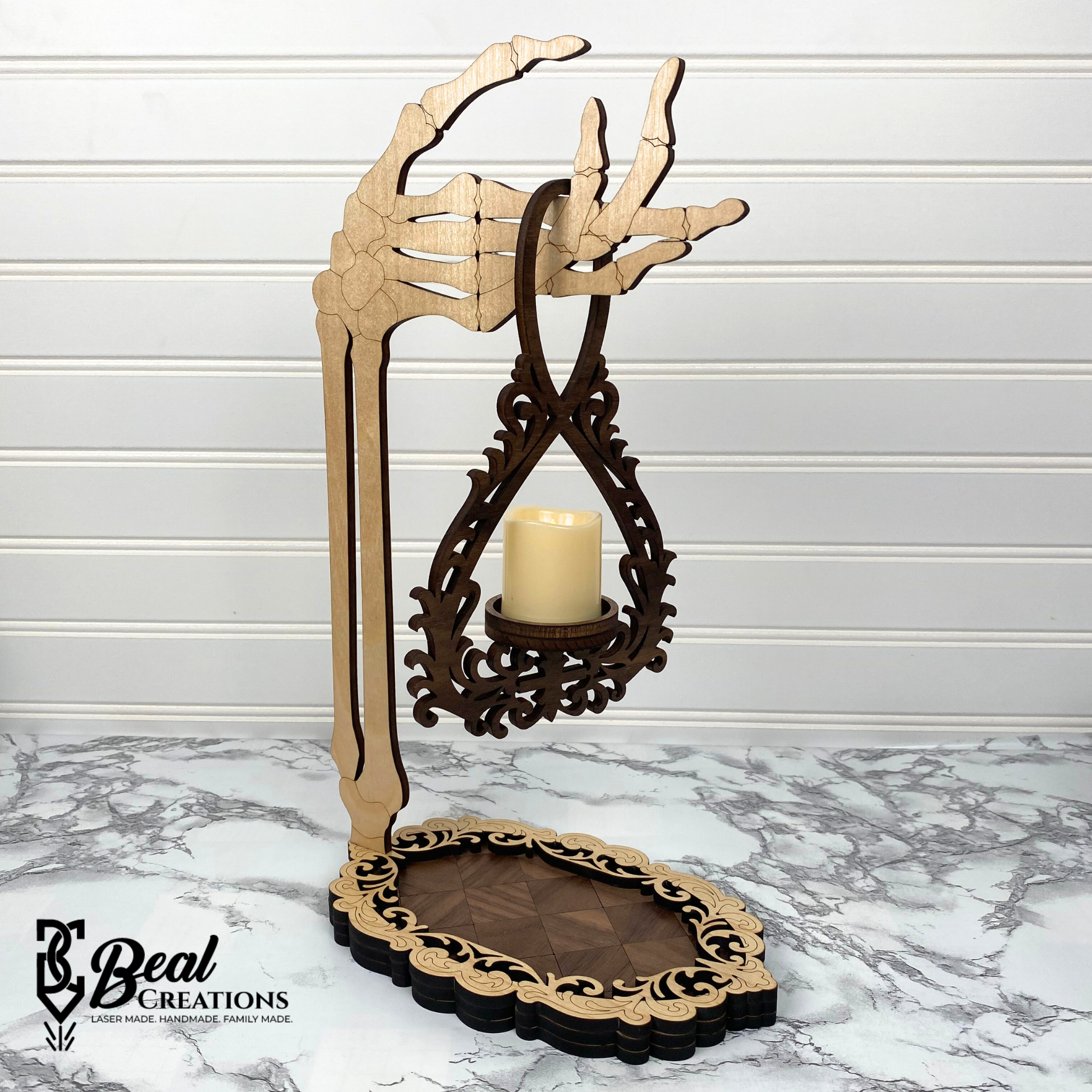 Skeleton Candle Holder Halloween Decoration Spooy Season Fun 4