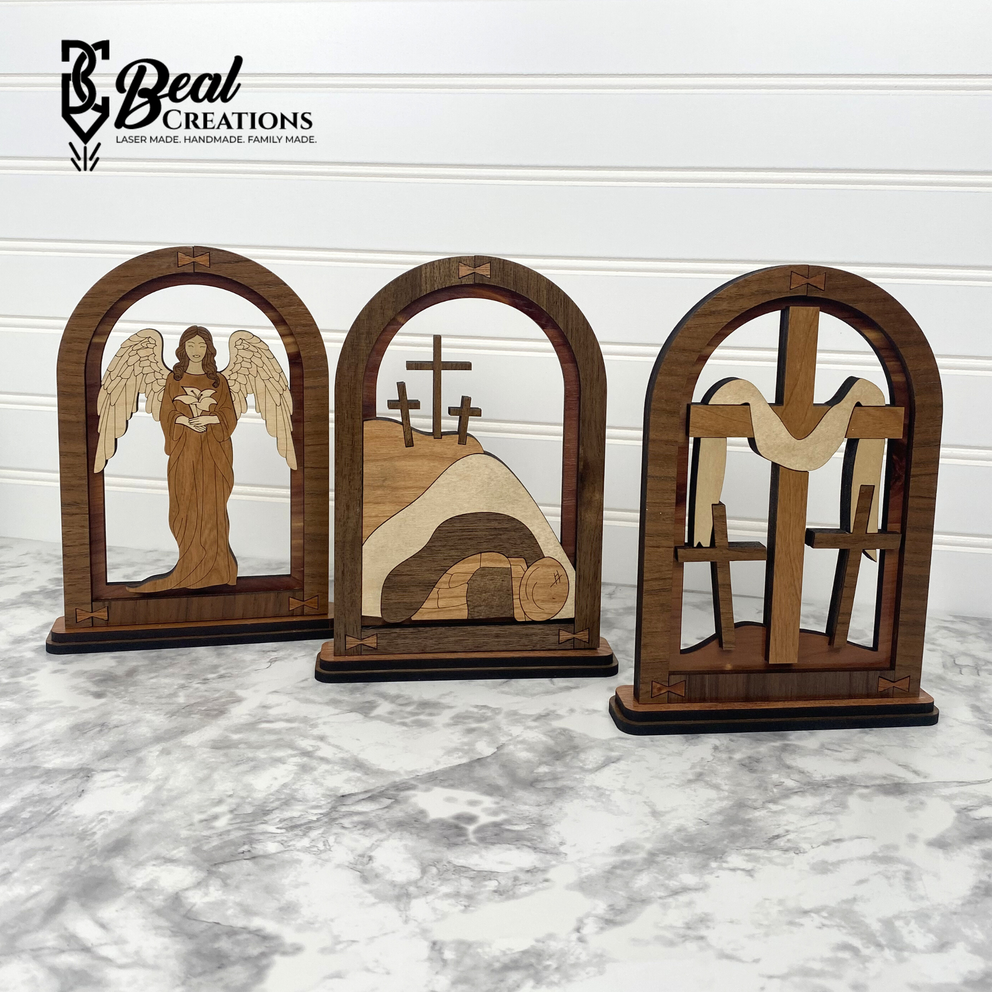 Easter Arches Shelf Decor Cross Tomb Angel Resurrection Jesus 2